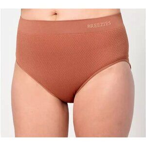 Breezies Air Effects Breathable Seamless Briefs 3-Pk Chocolate Size Small LN/WOT